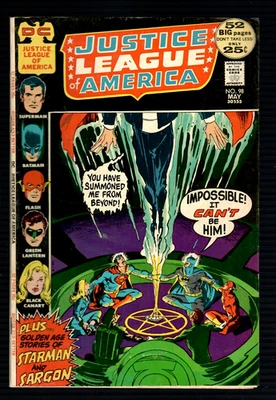 Justice League of America # 98 (6.0) 5/1972 D.C. 52 Pages Bronze-Age 25c 🚙 - Image 1 of 4
