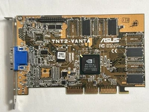 RARE ASUS TNT2-VANTA NVIDIA RIVA TNT2 16M AGP VIDEO CARD VGA ONLY RM1-B304 - Picture 1 of 6