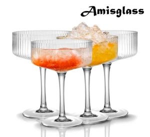 Amisglass Cocktail Galssware, Bar Drinking Glasses Set Pefect for Cocktail, Wine - Picture 1 of 4