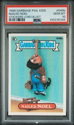 PSA 10 GEM MINT 548b NAILED NOEL CHECKLIST 1988 Topps Garbage Pail Kids OS14 - Image 1 of 2