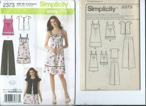 S 2373 sewing pattern Lovely DRESS TOP PANTS Pretty JACKET sew sizes 16~24 UNCUT - Picture 1 of 1