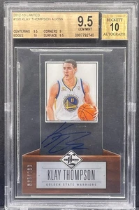 2012-13 Panini Limited #190 Klay Thompson Die Cut Acetate #/299 BGS 9.5 10 AUTO - Picture 1 of 2