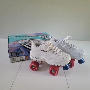 Skechers Four Wheelers Women’s Size 7 White Roller Sneakers w/ Original Box - Picture 1 of 10