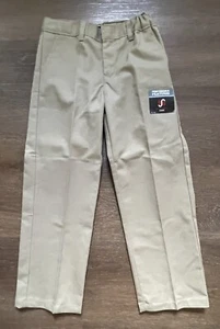 Dickies Boys Flat Front Classic Fit Khakis, Sz 8 Husky, New w/Tags - Picture 1 of 4