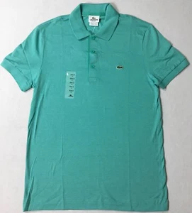 Lacoste Men Striped Regular Fit Polo DH9307 Mint Green Size 3/XS - Picture 1 of 3