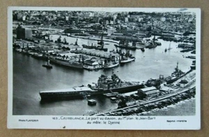 Cartolina "CORAZZATA JEAN-BART / FREGATA DJENNE' - Marina Francese" - Anni '50 - Picture 1 of 2
