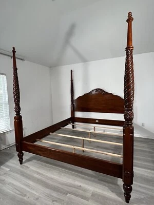 Кровать Ethan Allen британская классика отделка киноварь королева Монтего ананас - Изображение 1 из 4