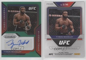 2021 Panini Prizm UFC Sensational Signatures Green Tyron Woodley #SS-TWD Auto