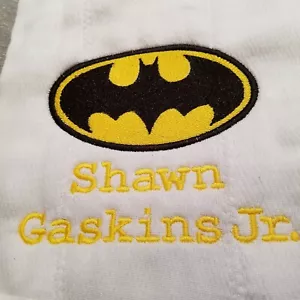 Batman tela de eructo personalizada para bebé - Imagen 1 de 2