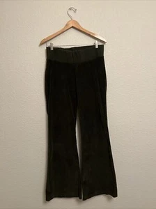 A Pea in The Pod Maternity Green Corduroy Pants Maternity Stretch Y2K 90s Sz M - Picture 1 of 5