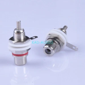 4PCS Silver RCA Terminal Jack Female Chassis Connector for Tube Amp Speaker - Picture 1 of 2