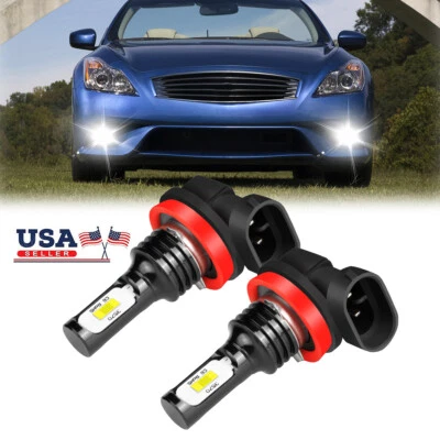 Bombillas antiniebla LED 2x para Infiniti G37 2011 2012 2013 6000 k blanco brillante H8 H11 Foto 1 de 4