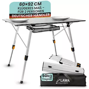 Campingtisch faltbar höhenverstellbar 2 Personen Alu Klapptisch Balkontisch - Bild 1 von 7