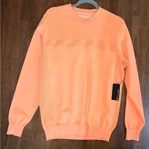 Travis Mathew Long Sleeves V Neck Sweater in Heather Flamingo. Size Large. NWT - Picture 1 of 6
