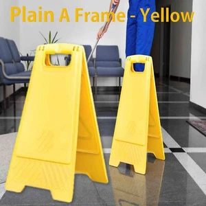 Caution Wet Floor Folding Polypropylene Warning 61x30 cm Sign - Picture 1 of 3
