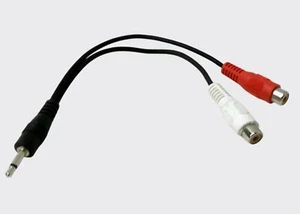 (One) 6" Procraft Y-Cable 1/8" (3.5mm) Male to Dual RCA Females (CA115) - Picture 1 of 1