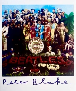 Beatles Peter Blake Sgt Pepper Signed Autographed Original Promo Photo Card - Picture 1 of 4