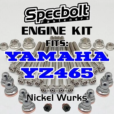 YZ465 IT465 Engine Bolt Kit for Yamaha IT YZ 465 Specbolt Nickel Wurks Ti Look - Image 1 of 2
