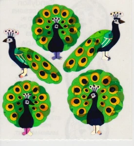 Pegatinas para álbumes de recortes Sandylion brillantes PAVO REAL. F31 Diseño Retirado VINTAGE RaRe - Imagen 1 de 1