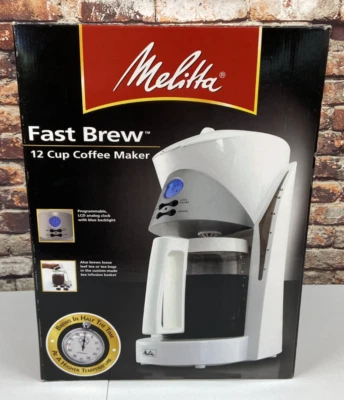 Melitta Fast Brew 12 Cup Coffee Maker Programmable Adjust Brew Strength - New - Image 1 of 4