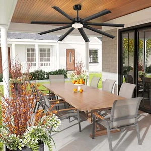 80" Ceiling Fans with LED Light and Remote 6 Speed Reversible Quiet DC Motor - Picture 1 of 9