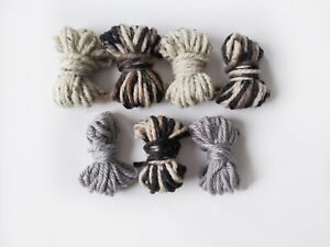 Remnant scrap Yarn Crochet Knitting Crafting Mixed Lot 7 Tapestry Weaving 4025