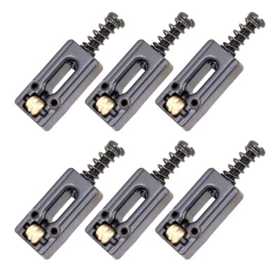 MARKENLOS 6 Stück Roller Bridge Tremolo Sättel Für TL E-Gitarre Chromfarbe Neu