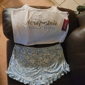 Womens 2-Piece Aeropostale Pajama Short Set - MSRP $38 - Picture 1 of 6