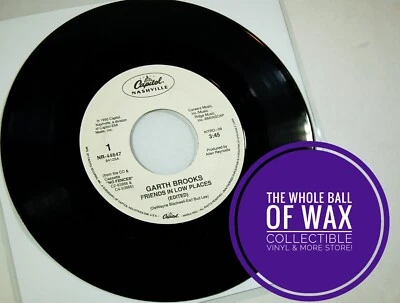 Garth Brooks - Friends In Low Places / Nobody Gets Off In The Town 45 EXC 1990 - Image 1 of 4