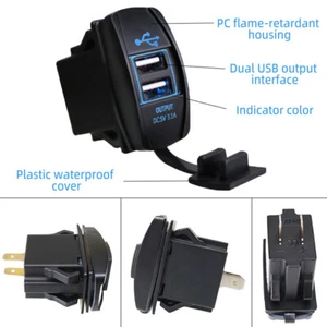 Universal Auto Ladegerät Dual Port Auto Adapter Ausgang DC 12/24V Ladegerät - Zdjęcie 1 z 8