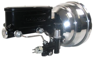 NEW CHROME POWER BRAKE BOOSTER & WILWOOD BLACK MASTER CYLINDER & VALVE,65-74 CDP - Picture 1 of 4