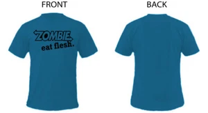 T Shirt Zombie Eat Flesh Funny - Picture 1 of 4