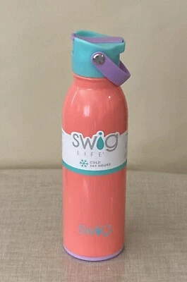 Botella abatible y sorba SWIG LIFE - Coral Crush 16 OZ Foto 1 de 4