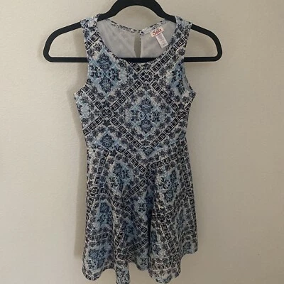 Girl's JUSTICE Sleeveless Summer Eyelet Lined Dress Size 12  - Image 1 of 4