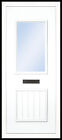 White uPVC Full Door Panel 24mm / 28mm. 790mm X 1930mm. (Finn Glazed)