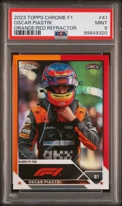 2023 Topps Chrome Formula 1 F1 Oscar Piastri Orange Red SSP #41 RC Rookie PSA 9 - Picture 1 of 2