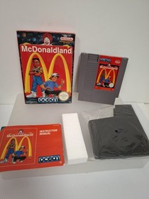 McDonaldLand Nintendo Nes gioco in scatola completo di custodia poli e manuale testato 