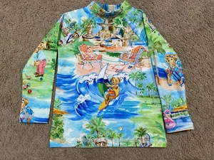 Polo Ralph Lauren Swim Rash Guard Shirt Palm Beach Bear Mädchen Größe 2/2T Unisex - Bild 1 von 9