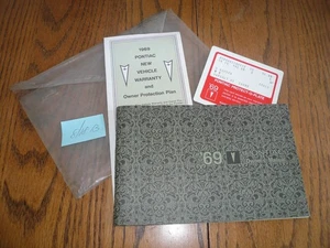 1969 Pontiac Owner's Manual "Protect-O-Plate" Warranty Pamphlet Envelope - 8/18B - Picture 1 of 2