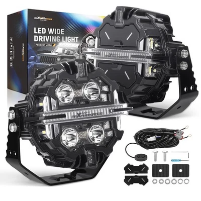 212W LED Driving Lights IP68 Waterproof For 4X4 SUV ATV UTV Marine Boat 12V - Image 1 of 4