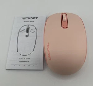 TECKNET Wireless Mouse for Laptop, 2.4GHz USB Mini Cordless Small Pink TK-MS006 - Picture 1 of 5