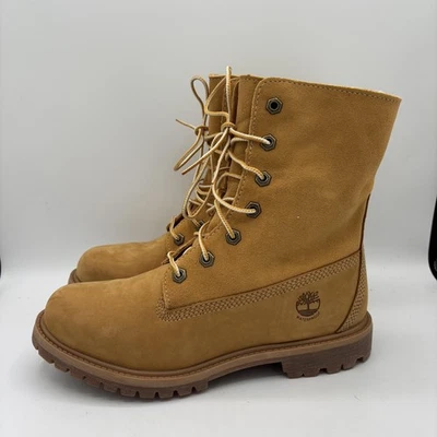 Timberland Botas Mujer Talla 7.5 Trigo Impermeable Vellón Forrado Nubuck Peluche Foto 1 de 4