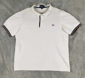 Vintage Fred Perry Y2K Luxus Tee Slim Fit Weiß Poloshirt Herren Gr. XL Klassiker - Bild 1 von 11