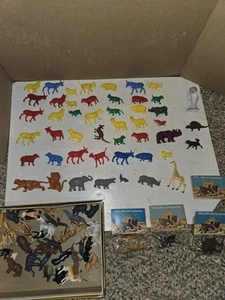 Vintage 1960's/1970's Colorful Plastic Animal Figures,Arco Ark Toy Animals,Noah - Picture 1 of 5