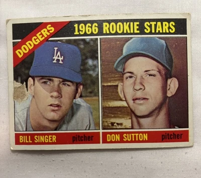 1966 Topps Don Sutton Rookie Card RC #288 Dodgers HOF-VG - Imagem 1 de 4