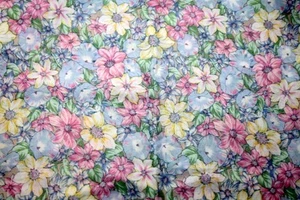 ENCANTADORES DE ABEJAS (FLORES MULTICOLORES) DE P&B - TELA 100% ALGODÓN - Imagen 1 de 4