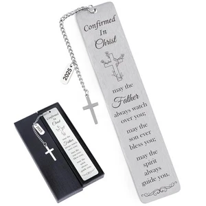 Metal Bookmark Baptism Gifts - Baptism Bookmarks for Girl Boys 2025 Catholic ... - Picture 1 of 6