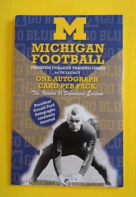 Paquete de autógrafos de fútbol americano TK Legacy Michigan 2003 edición exclusiva Gerald Ford Foto 1 de 4