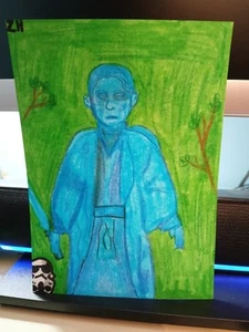 Drawing Star Wars Force Unleashed Spirit Ghost Starkiller Galen Lightsaber Art - Picture 1 of 1