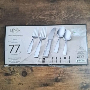 Juego de 77 piezas de cubiertos de acero inoxidable Lenox Talton/Lachlan para 12 personas 18/10 nuevo en caja - Imagen 1 de 3